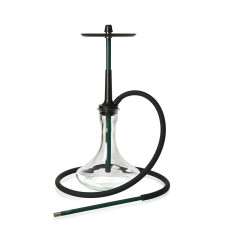 Кальян Tiaga hookah IRIS темно зелений на колбі Craft clear
