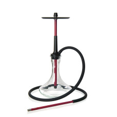 Кальян Tiaga hookah IRIS Бордовий на колбі Craft clear